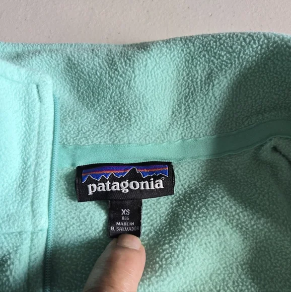 Patagonia Women's Micro D 1/4 Zip Fleece Size xsmall Teal Color - Picture 4 of 5
